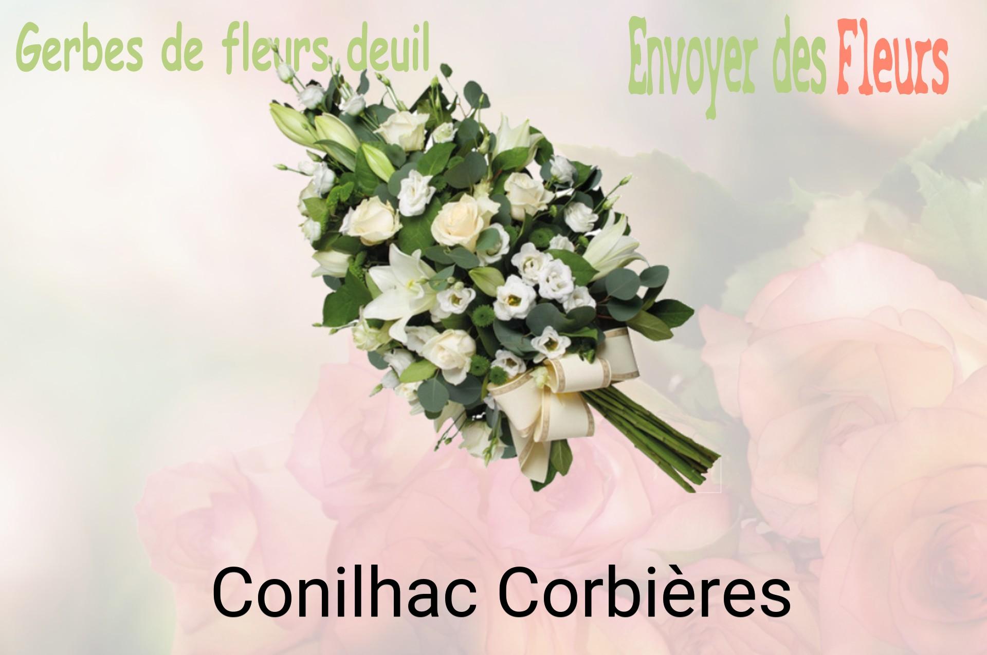 Gerbe de fleurs de deuil livrée à Conilhac-Corbières